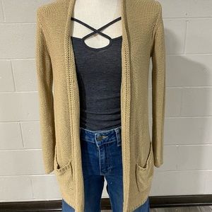 Size small tan cardigan